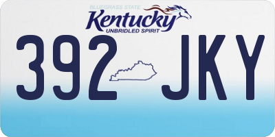 KY license plate 392JKY