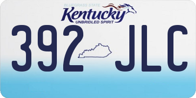 KY license plate 392JLC