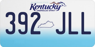 KY license plate 392JLL