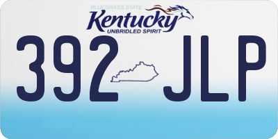 KY license plate 392JLP