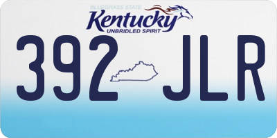 KY license plate 392JLR