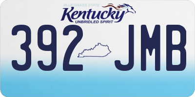 KY license plate 392JMB