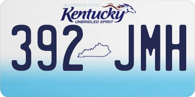 KY license plate 392JMH