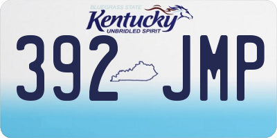 KY license plate 392JMP