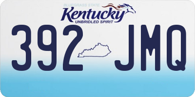 KY license plate 392JMQ