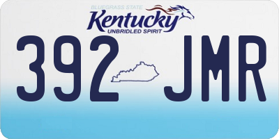 KY license plate 392JMR