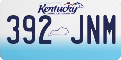 KY license plate 392JNM