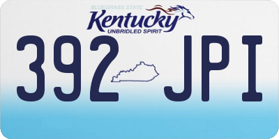 KY license plate 392JPI