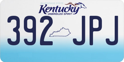 KY license plate 392JPJ