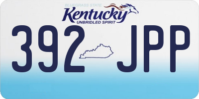 KY license plate 392JPP