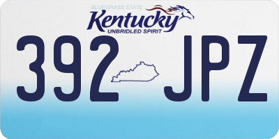 KY license plate 392JPZ