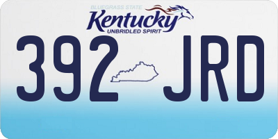 KY license plate 392JRD