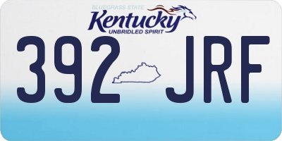 KY license plate 392JRF