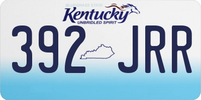 KY license plate 392JRR