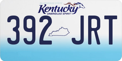 KY license plate 392JRT