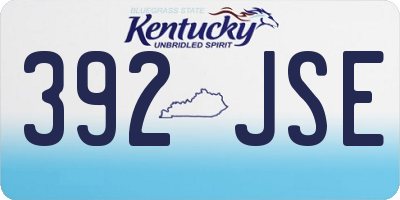 KY license plate 392JSE
