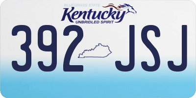 KY license plate 392JSJ