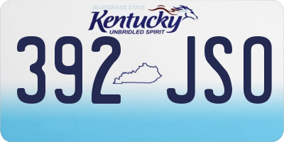 KY license plate 392JSO