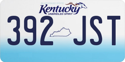 KY license plate 392JST