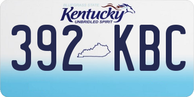 KY license plate 392KBC