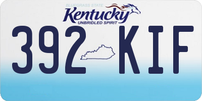 KY license plate 392KIF