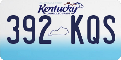 KY license plate 392KQS