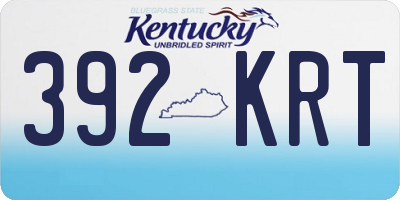 KY license plate 392KRT