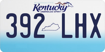 KY license plate 392LHX
