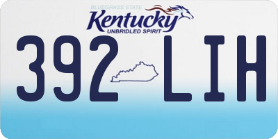 KY license plate 392LIH