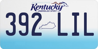 KY license plate 392LIL