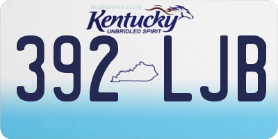 KY license plate 392LJB