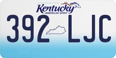 KY license plate 392LJC