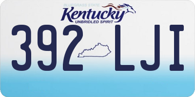 KY license plate 392LJI