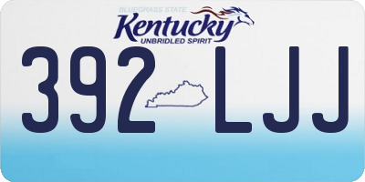 KY license plate 392LJJ