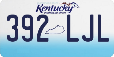 KY license plate 392LJL