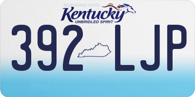 KY license plate 392LJP