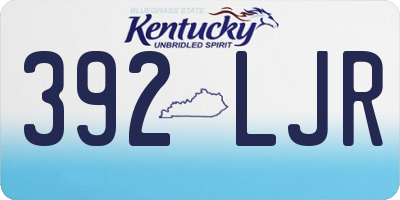 KY license plate 392LJR