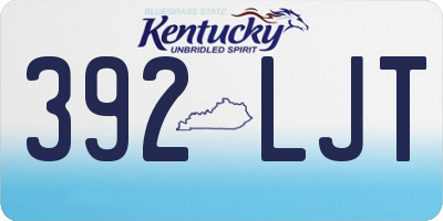 KY license plate 392LJT