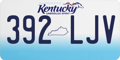 KY license plate 392LJV