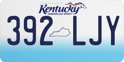 KY license plate 392LJY