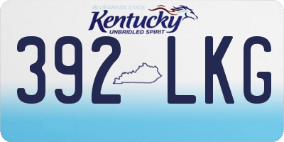 KY license plate 392LKG