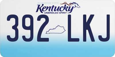 KY license plate 392LKJ