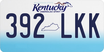 KY license plate 392LKK