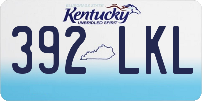 KY license plate 392LKL