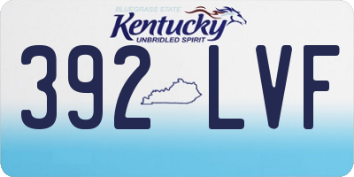 KY license plate 392LVF