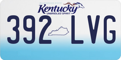 KY license plate 392LVG