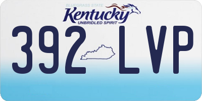 KY license plate 392LVP