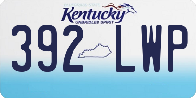 KY license plate 392LWP