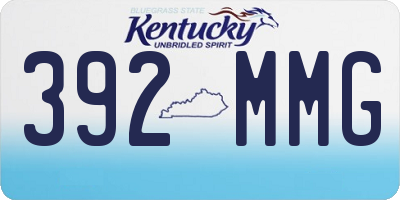 KY license plate 392MMG