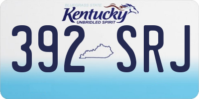 KY license plate 392SRJ